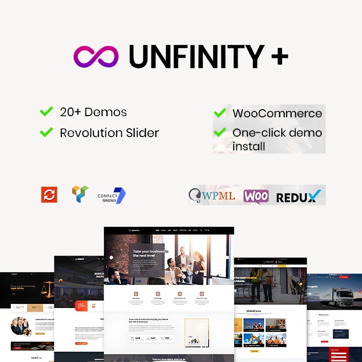 Unfinity - One Page WordPress Theme