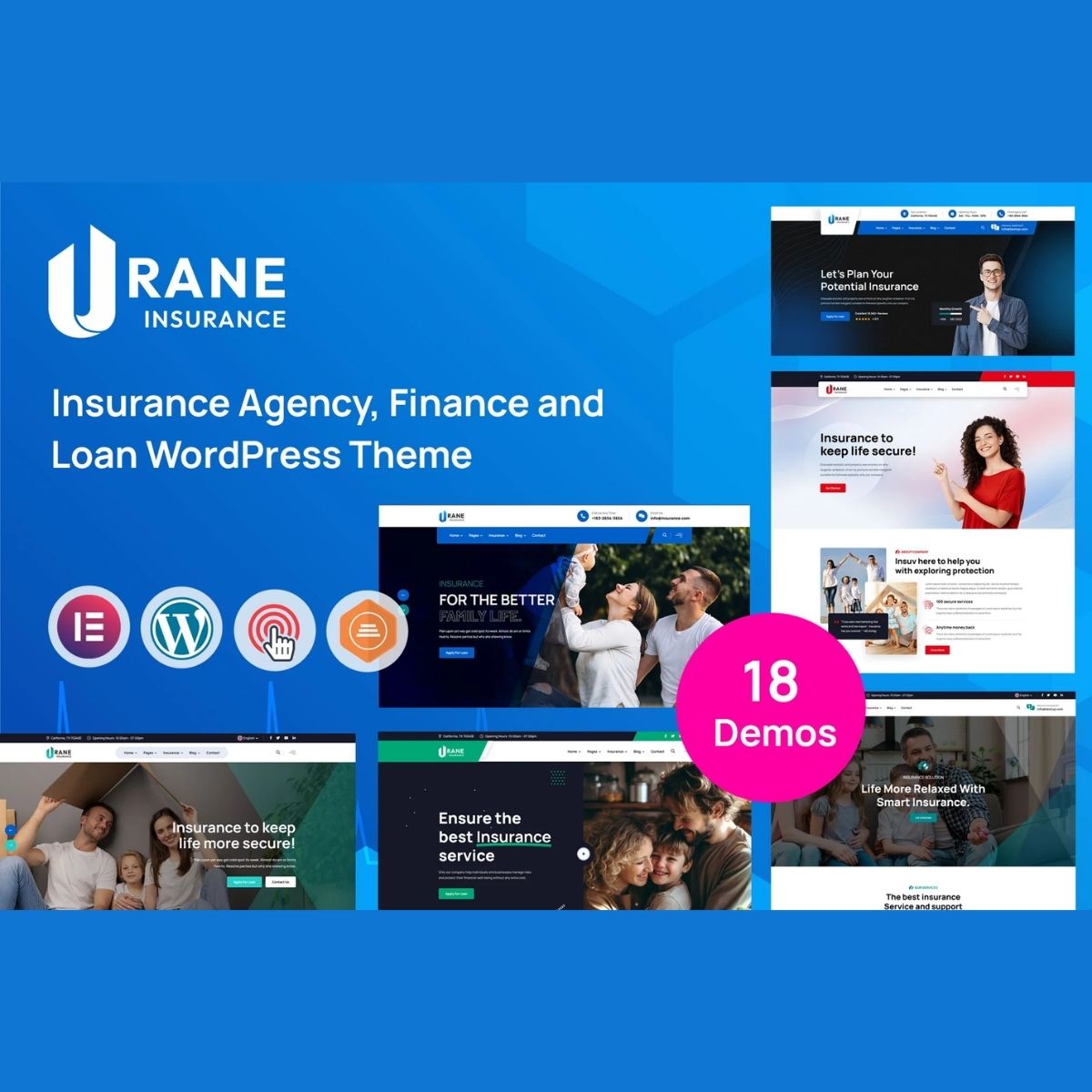 Urane – Insurance Company & Finance WordPress Theme