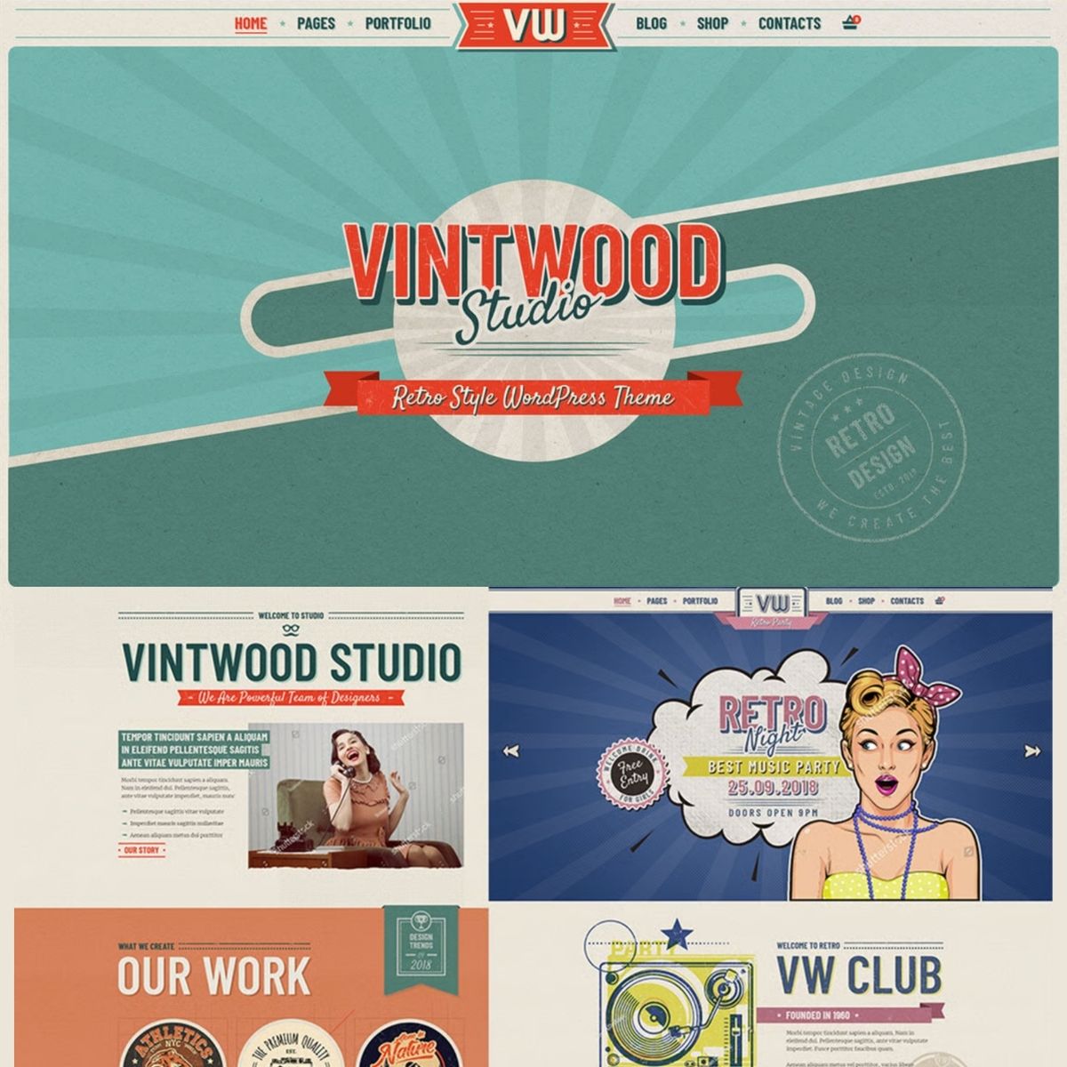 VintWood - a Vintage, Retro WordPress Theme