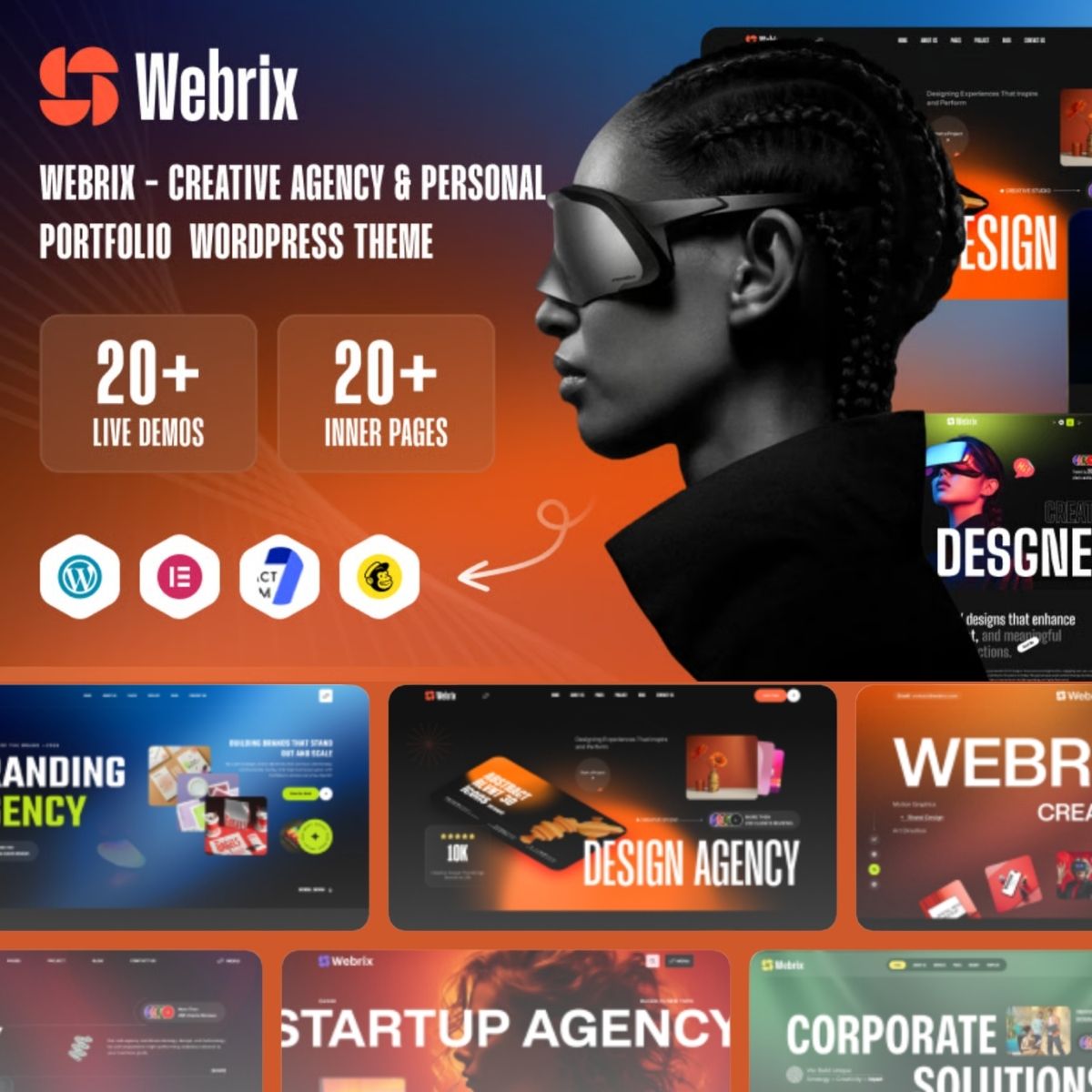 Webrix – Creative Agency & Personal Portfolio WordPress Theme