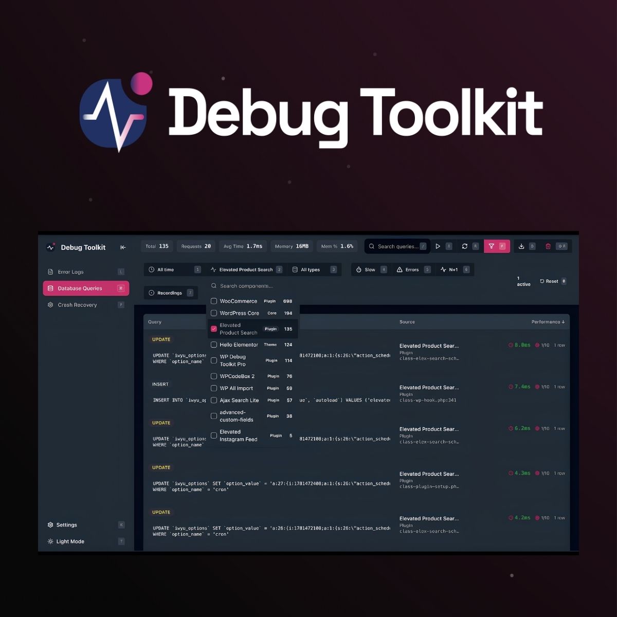 WP Debug Toolkit Pro - Advanced Debugging Tool | PluginTheme.net